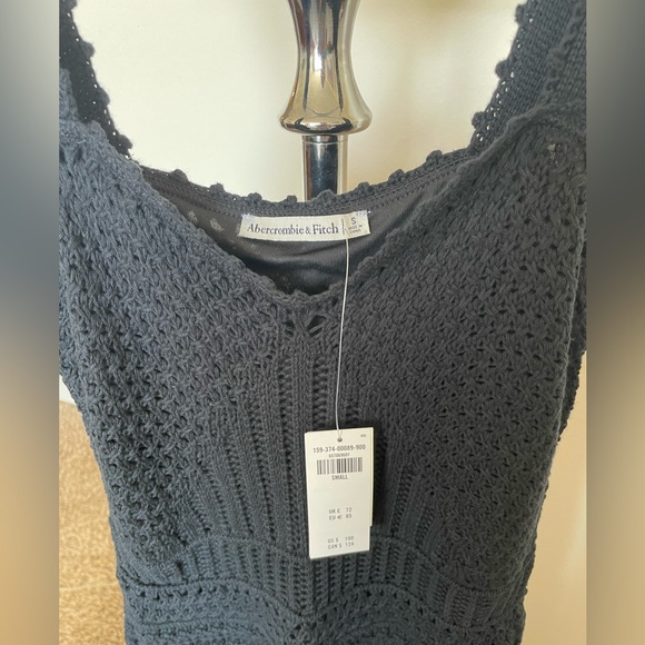 NWT ABERCROMBIE BLACK CROCHET STYLE DRESS--SIZE SMALL--WOMEN'S - Picture 7 of 7